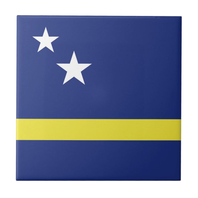 Curaçao-Flagge Fliese (Vorderseite)