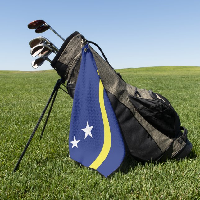 Curaçao-Flagge Golfhandtuch (Gras)