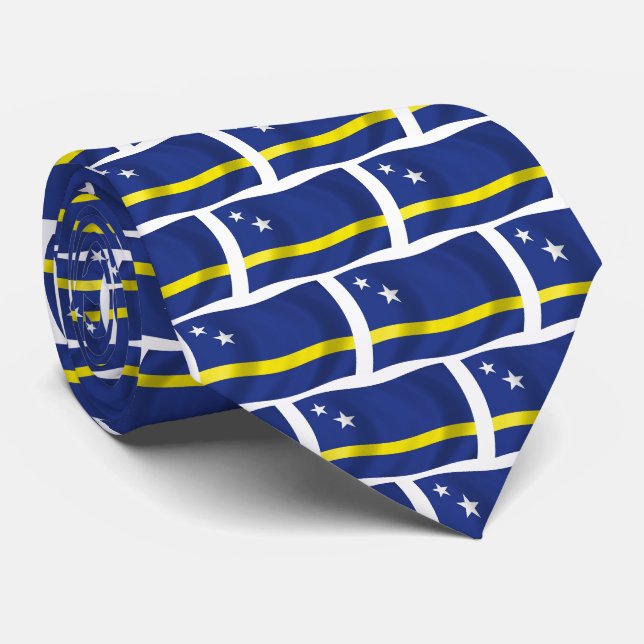 Curacao Flagge Krawatte (Gerollt)