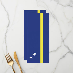 Curaçao-Flagge Menükarte