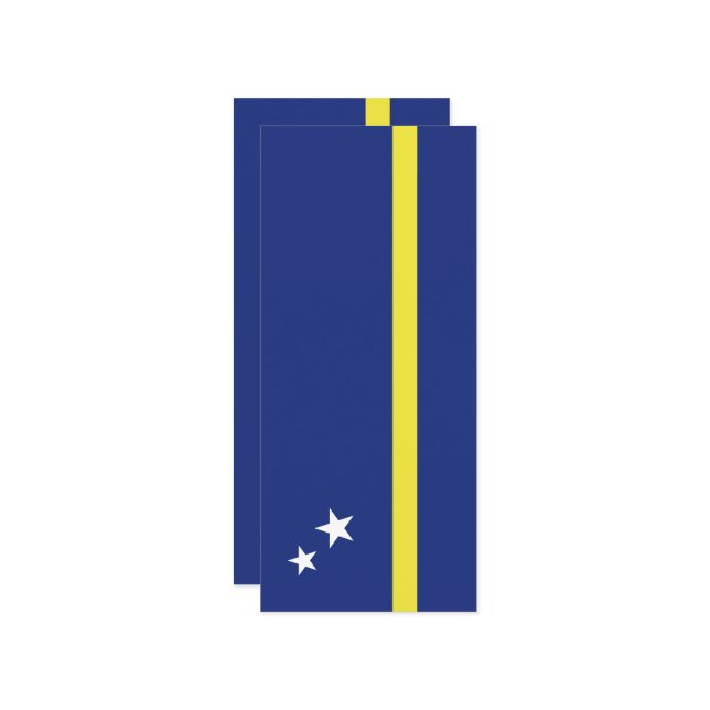 Curaçao-Flagge Menükarte (Vorderseite/Rückseite Beispiel)
