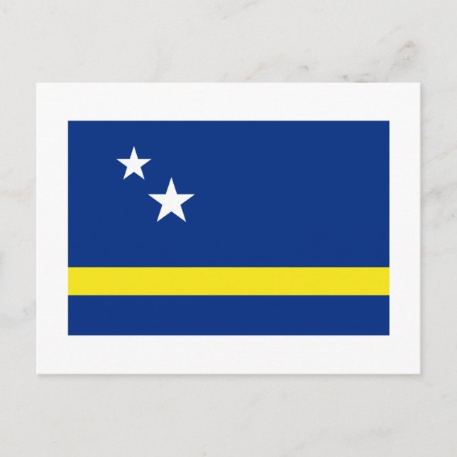 Curacao-Flagge Postkarte (Vorderseite)