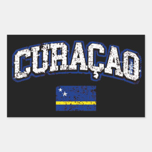 Curaçao-Flagge Rechteckiger Aufkleber