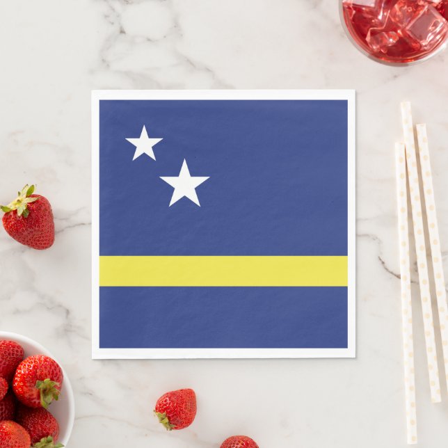 Curaçao-Flagge Serviette (Beispiel)