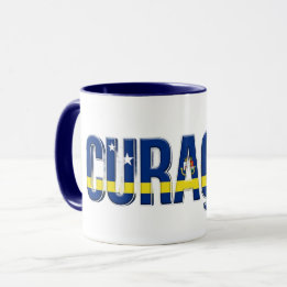 Curaçao-Flagge Text | Karibischer Stolz Design Tasse
