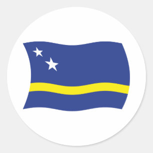 Curaçao-Flaggen-Aufkleber Runder Aufkleber