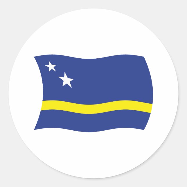 Curacao-Flaggenaufkleber Runder Aufkleber (Vorderseite)