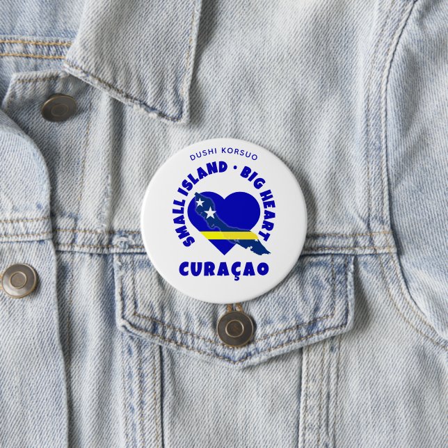 CURAÇAO großes Herz Spaß benutzerdefinierte Dushi  Button (Beispiel)