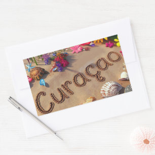 Curacao-Impression Rechteckiger Aufkleber