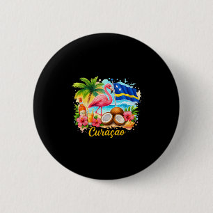 Curacao Karibik Inseln Reise Mädchen Reise Urlaub Button
