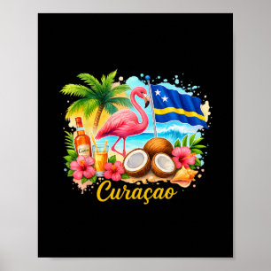 Curacao Karibik Inseln Reise Mädchen Reise Urlaub Poster