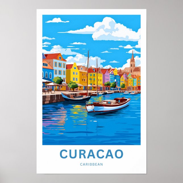 Curacao Karibik Reisen Print Poster (Vorne)