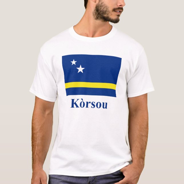 Curaçao kennzeichnen mit Namen in Papiamento T-Shirt (Vorderseite)