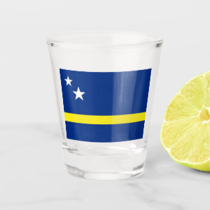 Curaçao Landesurlaub Flagge National Patriotisch Schnapsglas