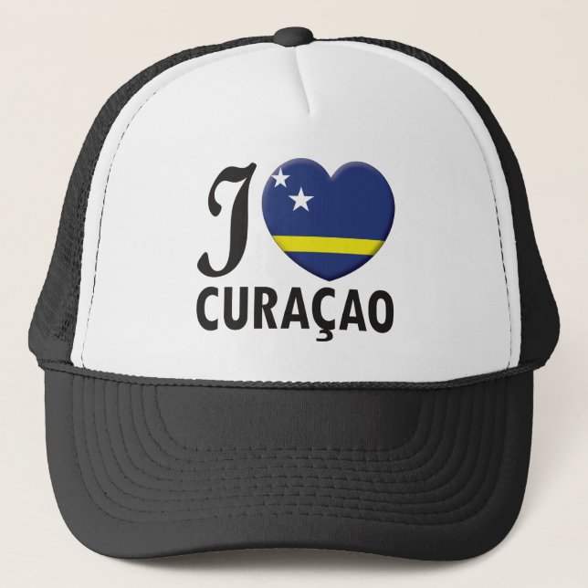 Curaçao-Liebe Truckerkappe (Vorderseite)