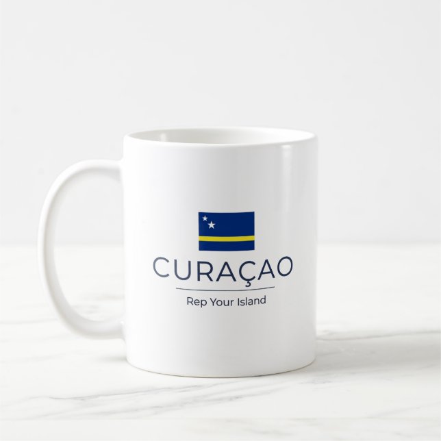 Curaçao Minimalist | Täglicher Stolz Kaffeetasse (Links)
