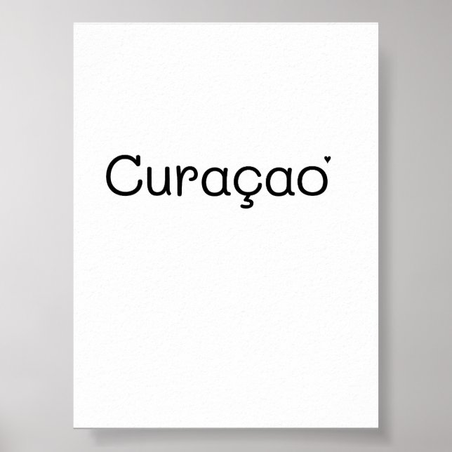 Curaçao - minimalistic typography poster (Vorne)