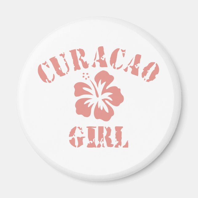 Curacao Pink Girl Magnet (Vorne)