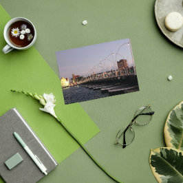 Curaçao Queen Emma Pontoon Bridge at Dusk Postkarte
