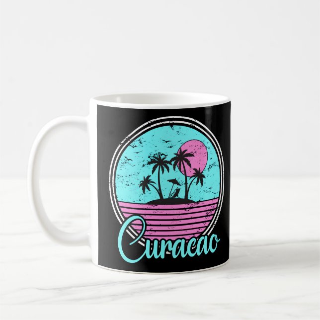 Curacao Reise oder Urlaub Kaffeetasse (Links)