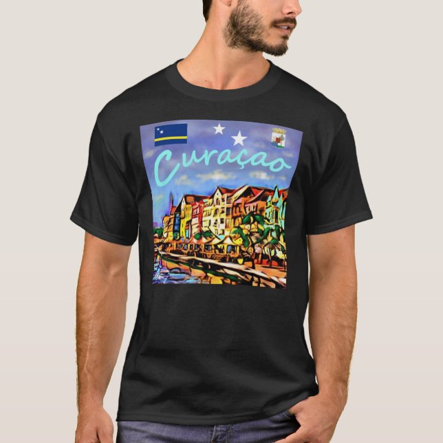 Curacao Reiseplakat Klassischer T - Shirt (Vorderseite)