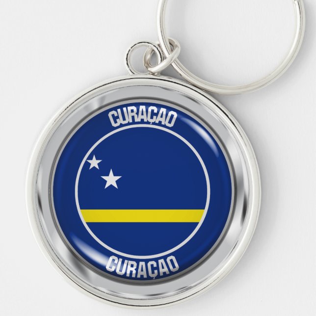 Curaçao RundEmblem Schlüsselanhänger (Vorne)