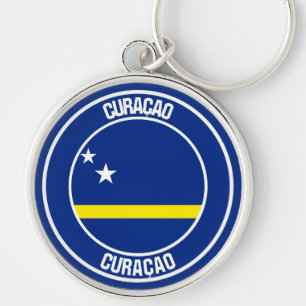 Curaçao RundEmblem Schlüsselanhänger