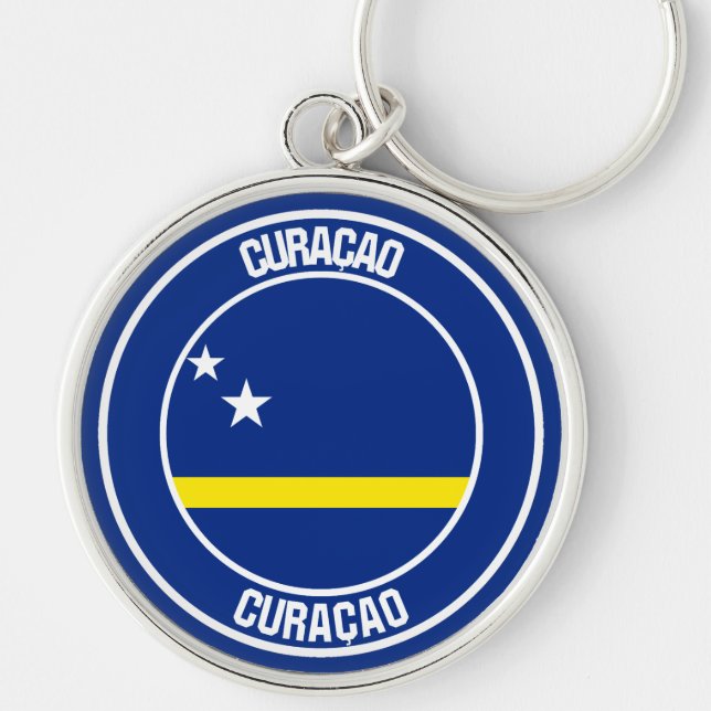 Curaçao RundEmblem Schlüsselanhänger (Vorne)