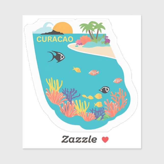 Curaçao-Stil Aufkleber (Blatt)