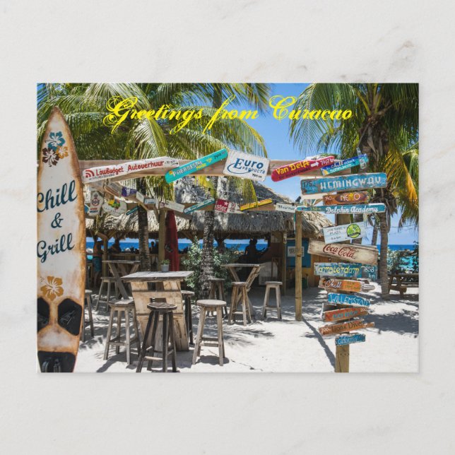 Curaçao-Strand-Postkarte Postkarte (Vorderseite)