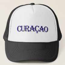 Curacao-Text in Flaggenfarben