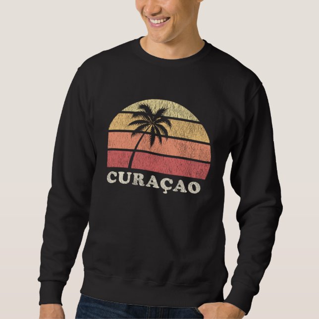 Curaçao Vintage 70s Retro Throwback Sweatshirt (Vorderseite)