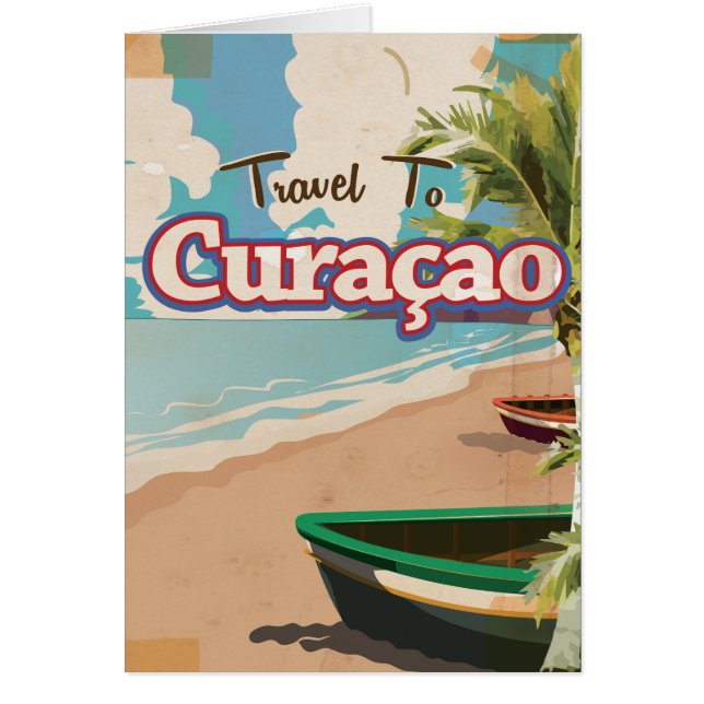 Curaçao Vintage Reise Poster Kunst. (Vorne)