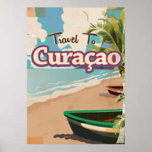 Curaçao Vintage Reise Poster Kunst.