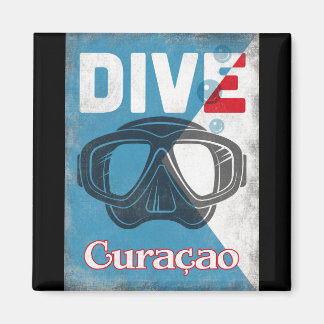 Curaçao Vintage Tauchmaske Magnet
