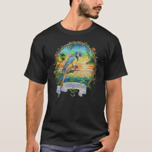 Curacao West Indies Vintag tropischen Papagei Vaca T-Shirt