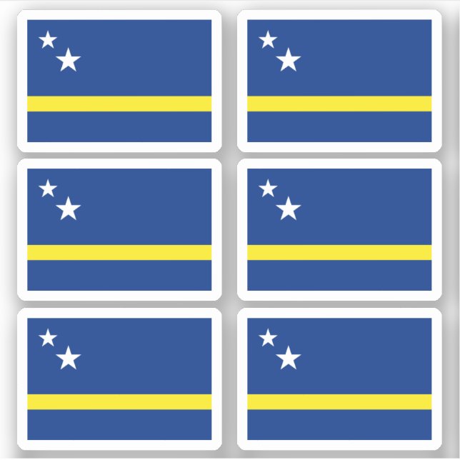Curaçaofahne Aufkleber (Vorderseite)