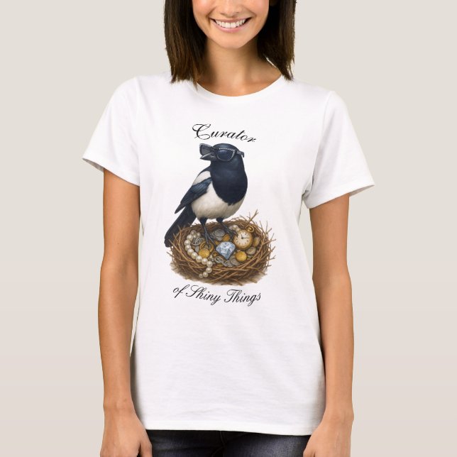 Curator of Shiny Things – Magpie Bling ELGIS T-Shirt (Vorderseite)
