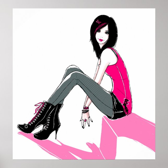 Curbside Pink - Poster (Vorne)