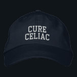 "Cure Celiac" - bestickter Hut<br><div class="desc">Woll es zu ändern? Fügen Sie einfach Ihren eigenen Text hinzu!</div>