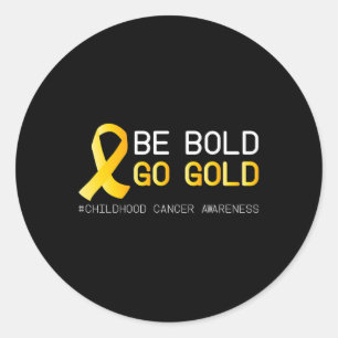 Cure Childhood Cancer Awareness Goldenes Band Für Runder Aufkleber