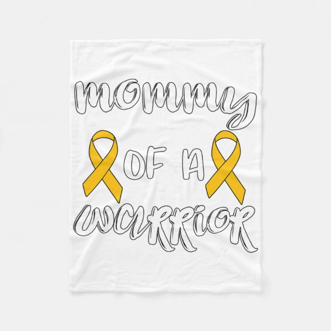 Cure Childhood Cancer Awareness Mum Of A Warrior  Fleecedecke (Vorderseite)