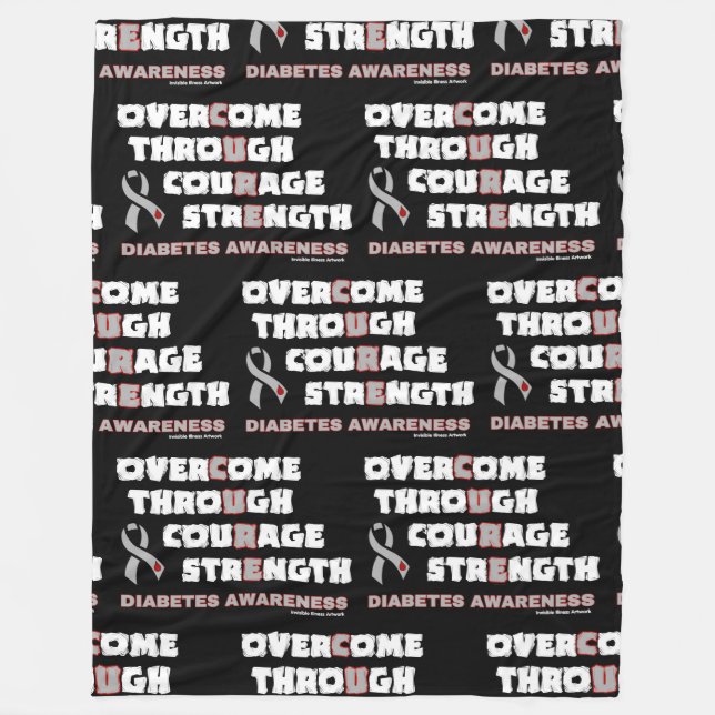 CURE...Diabetes Fleece Blanket (Vorderseite)