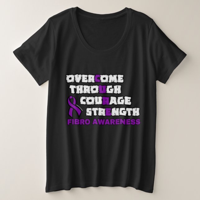 CURE...Fibro Plus Size T - Shirt (Design vorne)