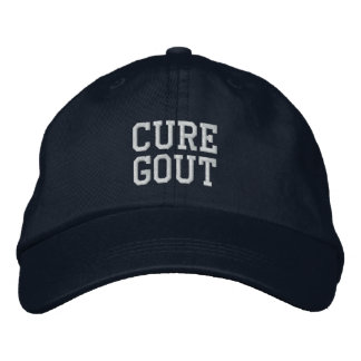 "Cure Gout" - bestickter Hut