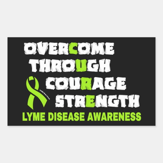 CURE.. Lyme Rechteckiger Aufkleber (Vorderseite)