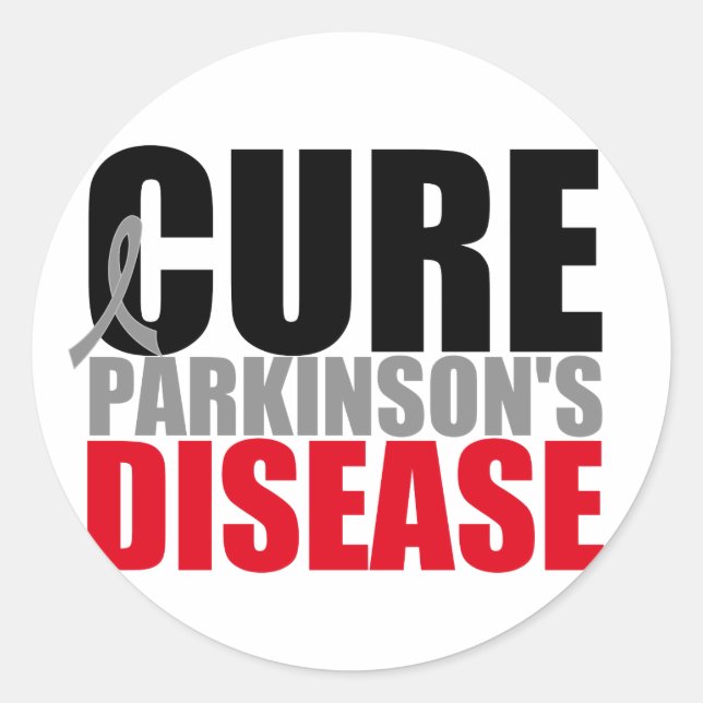 CURE Parkinsonkrankheit Runder Aufkleber (Vorderseite)