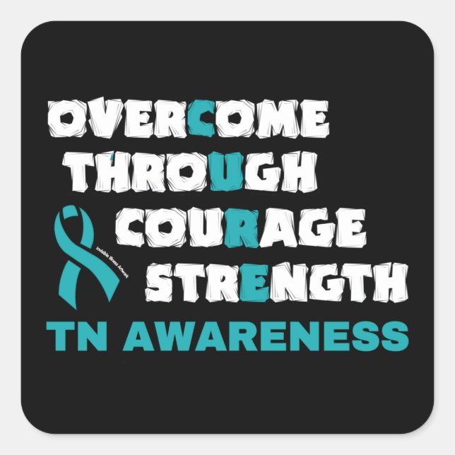 CURE...TN QUADRATISCHER AUFKLEBER (Vorderseite)