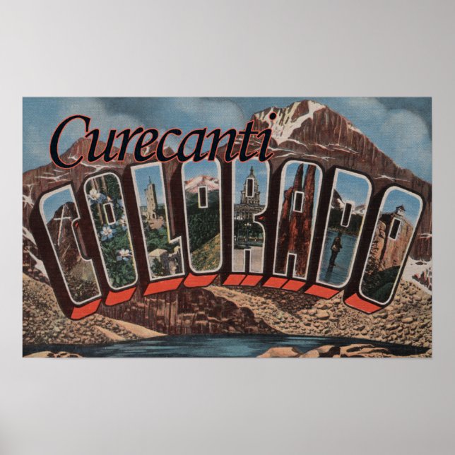Curecanti, Colorado - Große Buchstabenszenen Poster (Vorne)