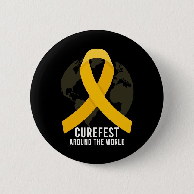 Curefest auf der ganzen Welt Bewusstsein für Kinde Button (Vorderseite)